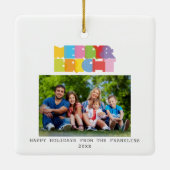 Foto van moderne sieraden en heldere regenboogkleu keramisch ornament (Achterkant)