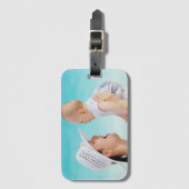 Foto van moeder en baby bagagelabel (Voorkant (verticaal))