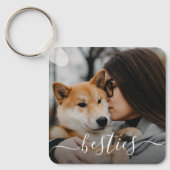 Foto van Moeder en Hond Beste Vrienden Sleutelhanger (Voorkant)