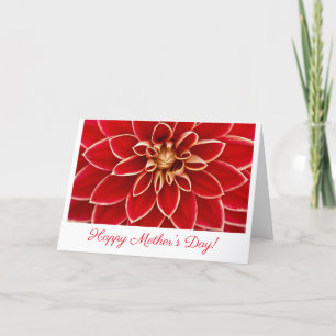 Foto van moederdag Beauful Red Floral Kaart