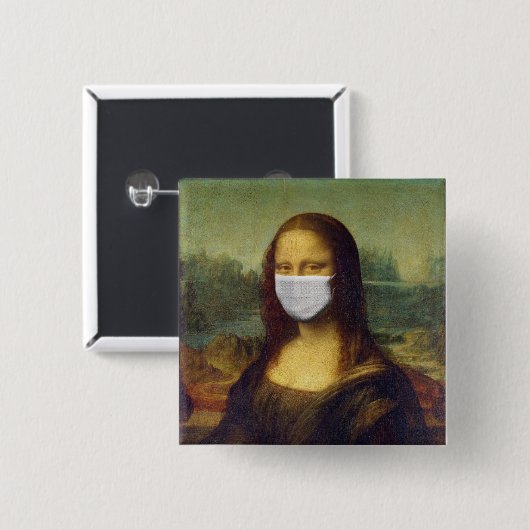 Foto van Mona Lisa Lapel Button in een kolossale w (Voorkant /achterkant)