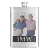 Foto van monogrammen dads vaders PERSONALIZE Heupfles (Voorkant)