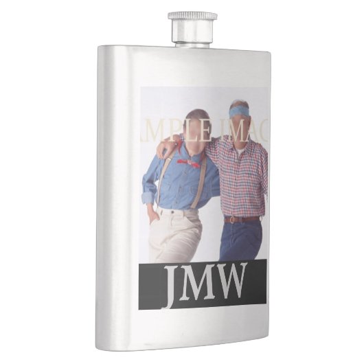 Foto van monogrammen dads vaders PERSONALIZE Heupfles (Rechts)