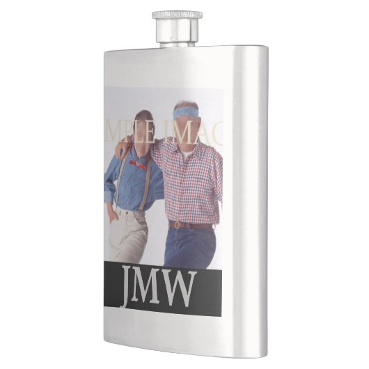 Foto van monogrammen dads vaders PERSONALIZE Heupfles (Links)