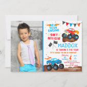 Foto van Monster Truck Birthday Party Kaart (Voorkant)