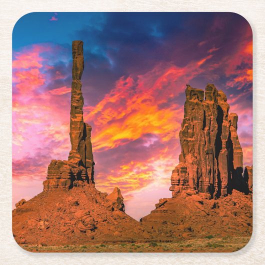 Foto van Monument valley Kartonnen Onderzetters (Voorkant)