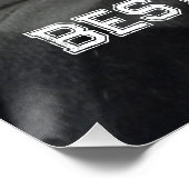 Foto van Mooie Witte Hond met Papa Vaderdag Perfect Poster (Hoek)