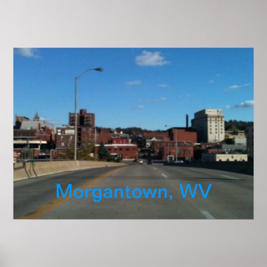 Foto van Morgantown WV skyline posters (Voorkant)