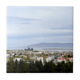 Foto van Mount Esja Reykjavik IJsland Tegeltje