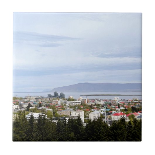 Foto van Mount Esja Reykjavik IJsland Tegeltje (Voorkant)