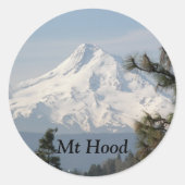 Foto van Mount Hood Oregon Ronde Sticker (Voorkant)
