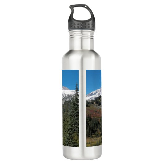 Foto van Mount Rainier Washington Waterfles (Achterkant)