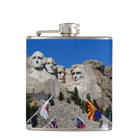 Foto van Mount Rushmore Heupfles (Voorkant)