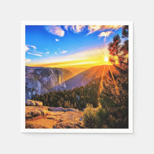 Foto van Mountain Sunrise Servet (Voorkant)