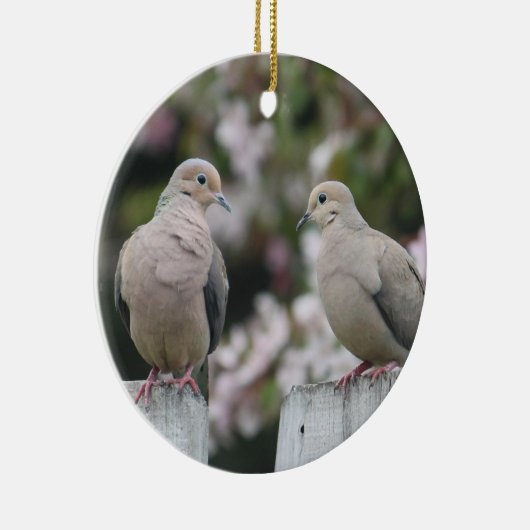 Foto van Mourning Doves Keramisch Ornament (Rechts)