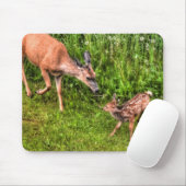 Foto van Mule Deer Fawn & Moeder Wildlife Muismat (Met muis)