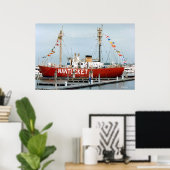 Foto van Nantucket Lightship Poster (Thuiskantoor)
