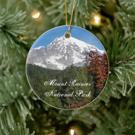 Foto van Nationaal park Mount Rainier Keramisch Ornament (Boom)