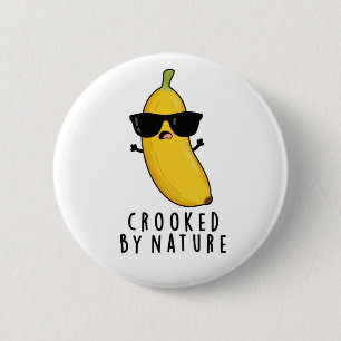 Foto van Natuur Funny Banana Pun Ronde Button 5,7 Cm