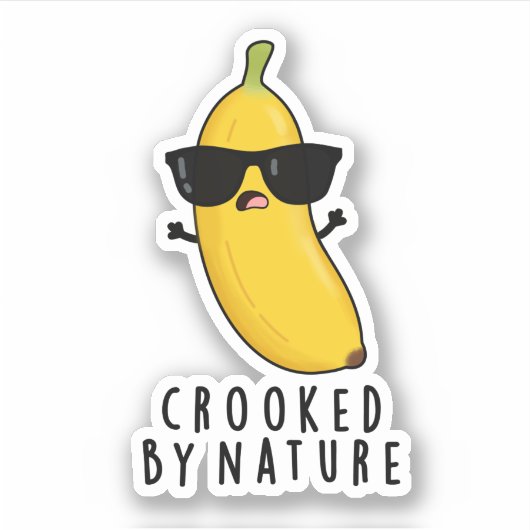 Foto van Natuur Funny Banana Pun Sticker (Voorkant)