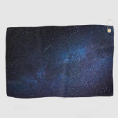 Foto van Navy Blue Milkyway Nightsky Galaxy Golfhanddoek (Horizontaal)