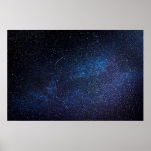 Foto van Navy Blue Milkyway Nightsky Galaxy Poster
