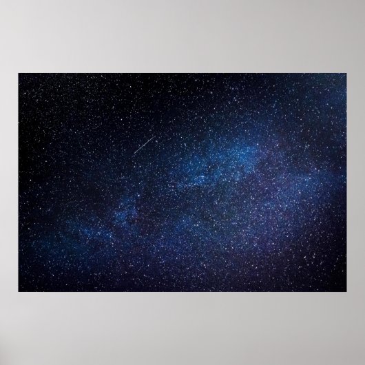 Foto van Navy Blue Milkyway Nightsky Galaxy Poster (Voorkant)