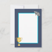 Foto van Need 4 Speed Race Car Boys 4e verjaardag Bedankkaart (Achterkant)