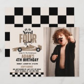 Foto van Need Four Speed raceautoboy 4e verjaardag Kaart (Voorkant / Achterkant)