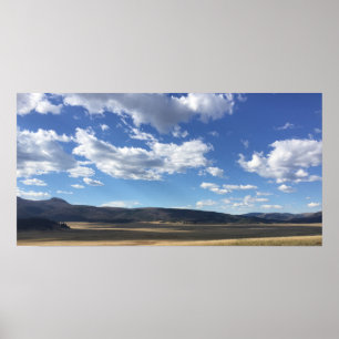 Foto van New Mexico Blue Sky Peaceful Clouds Poster