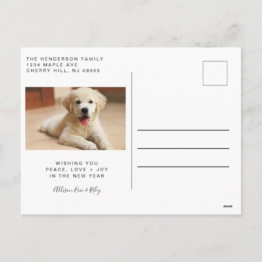 Foto van New Year Peace Out 2020 Feestdagenkaart (Achterkant)