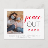 Foto van New Year Peace Out 2020 Feestdagenkaart (Voorkant)