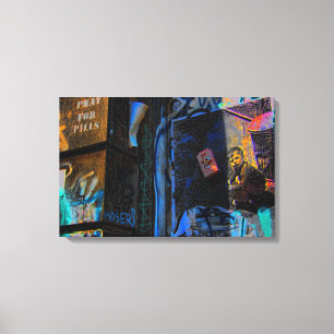 Foto van New York City Graffiti Canvas Afdruk