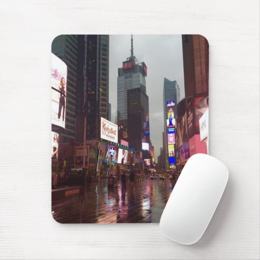 Foto van New York City NYC Rainy Times Square Muismat (Met muis)