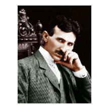 Foto van Nikola Tesla op 40-jarige leeftijd