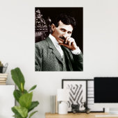 Foto van Nikola Tesla op 40-jarige leeftijd Poster (Thuiskantoor)