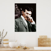 Foto van Nikola Tesla op 40-jarige leeftijd Poster (Keuken)