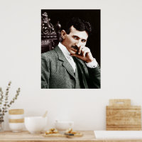 Foto van Nikola Tesla op 40-jarige leeftijd