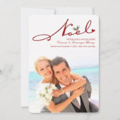 Foto van Noel Mistletoe First Kerstfeest Weddensch Kaart (Voorkant)