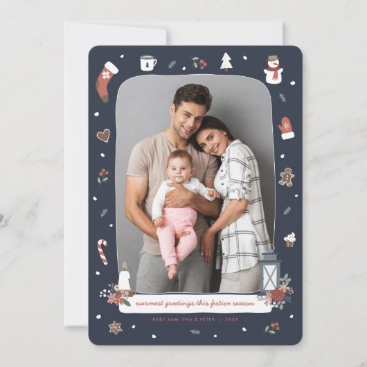 Foto van Nordic Winter Kerstfeestay Feestdagenkaart (Voorkant)