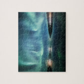Foto van Northern Lights Fjord Legpuzzel (Verticaal)