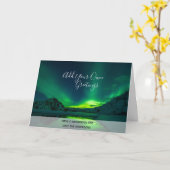 Foto van Northern Lights IJsland Aurora Borealis Kaart (Gele Bloem)