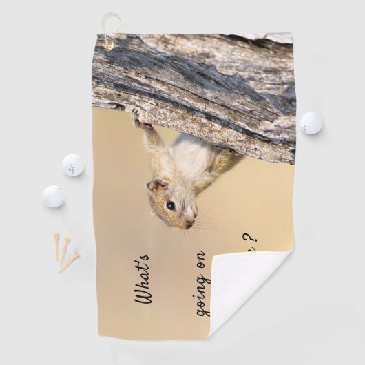 Foto van Nosy en schattig Tree Squirrel Golfhanddoek (Insitu)