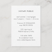 Foto van Notaris van het Handtekenaar Visitekaartje (Achterkant)