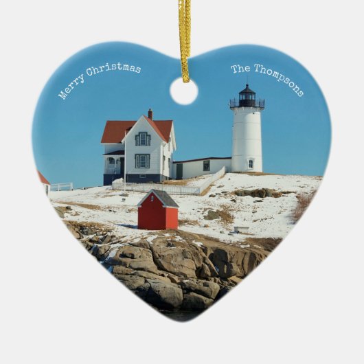 Foto van Nubble Lighthouse Keramisch Ornament (Voorkant)