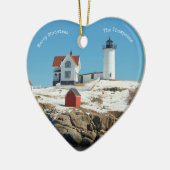 Foto van Nubble Lighthouse Keramisch Ornament (Links)