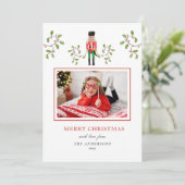 Foto van Nutkraker Soldier & Feestvrijdagfoto Aankondiging (Staand voorkant)