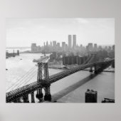 Foto van NYC en de Williamsburg-brug Poster (Voorkant)
