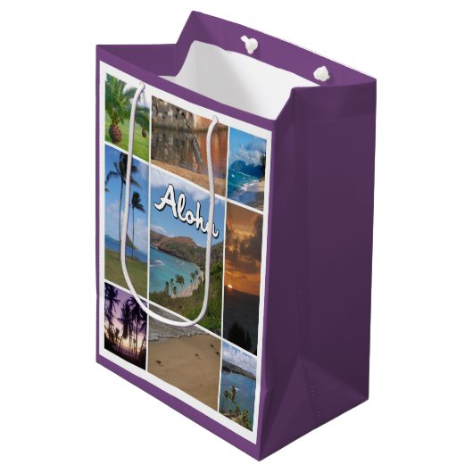 Foto van Oahu, Hawaii Medium Cadeauzakje (Voorkant Gekanteld)