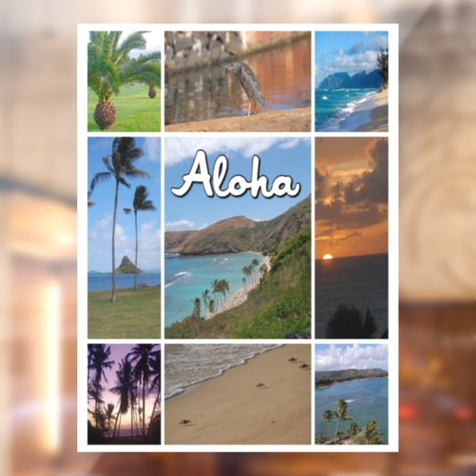 Foto van Oahu, Hawaii Raamsticker (Vel 2)